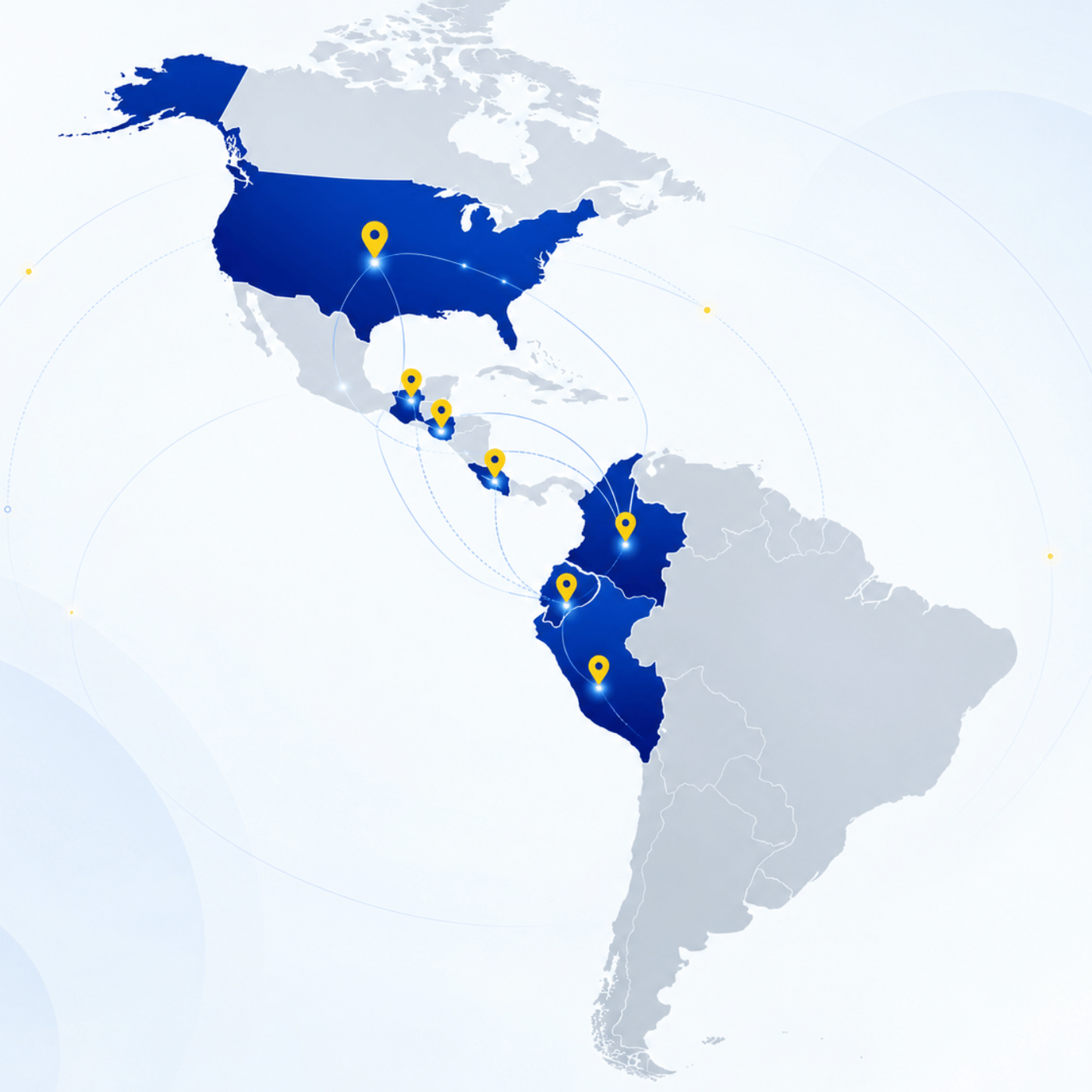 Presencia regional de BIG BOSS LATAM en Ecuador, Costa Rica, Guatemala, El Salvador, Perú, Colombia y Estados Unidos