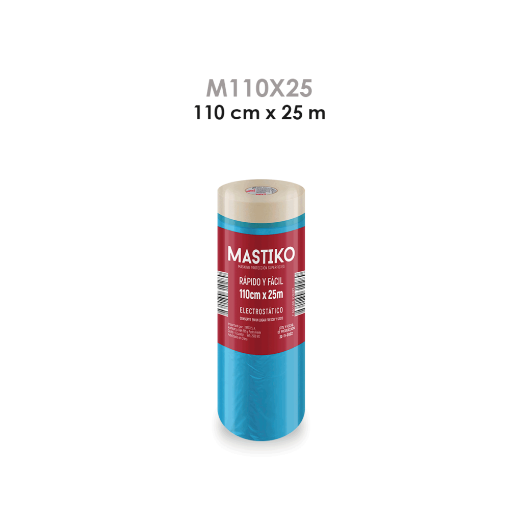 Plástico para enmascarar 110 cm × 25 m - MASTIKO