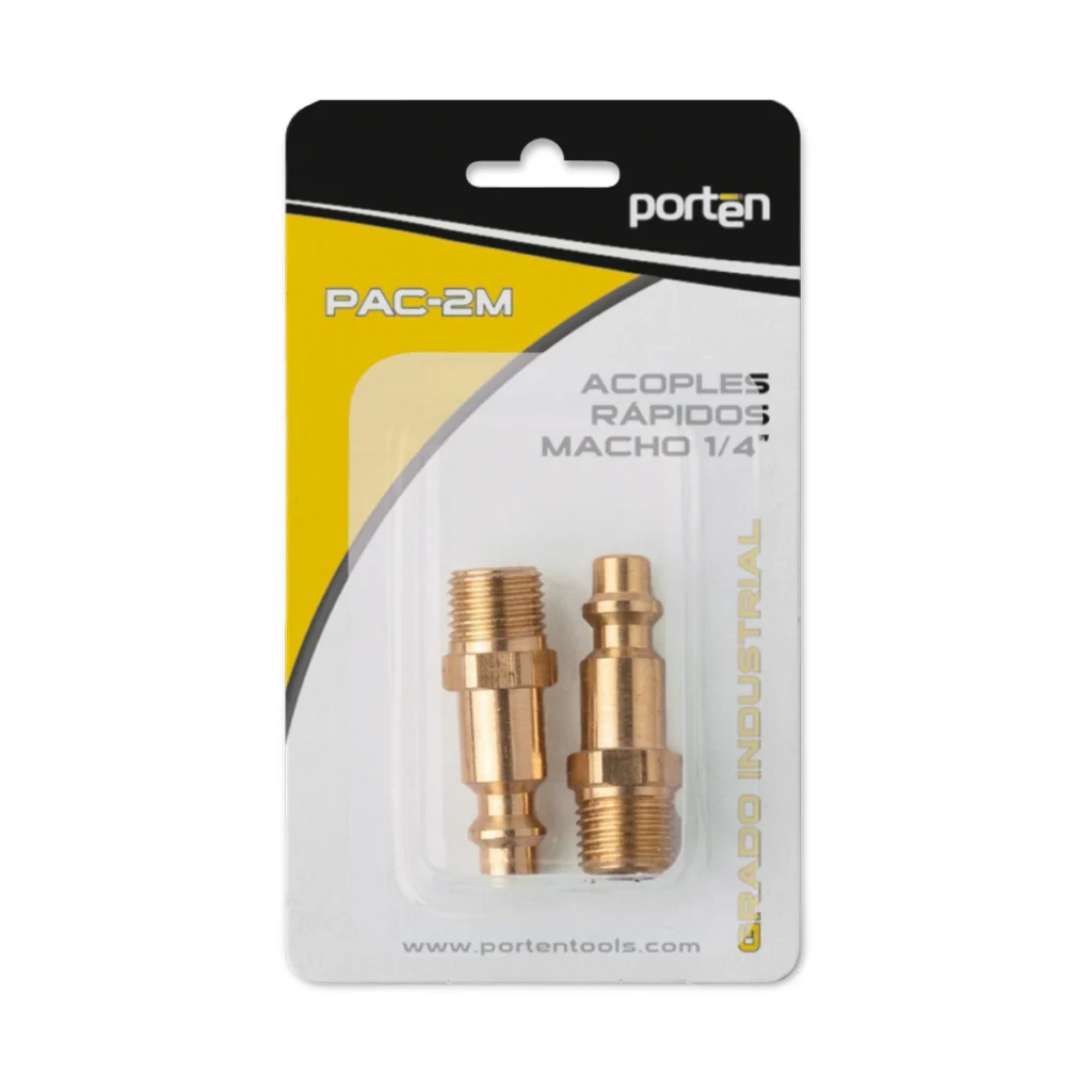 Juego de 2 conectores rápidos macho 1/4″ NPT - PORTEN