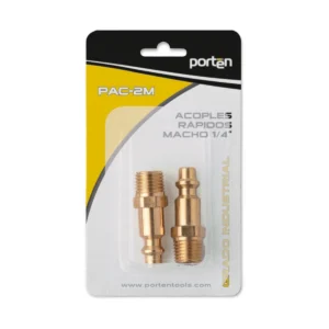Juego de 2 conectores rápidos macho 1/4″ NPT - PORTEN