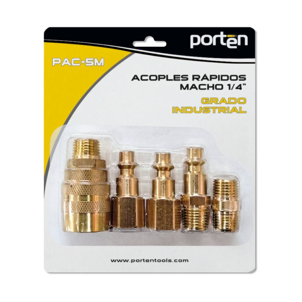 Juego de 5 acoples rápidos 1/4″ NPT - PORTEN