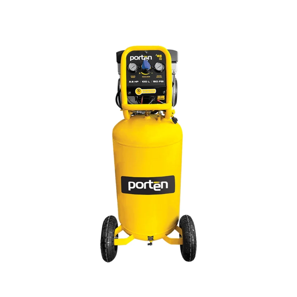 Compresor de aire silencioso sin aceite 2.5 HP 100 L 110 V - PORTEN