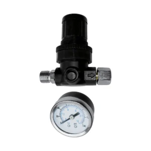 Regulador de aire de 2 salidas 1/4″ con manómetro - PORTEN