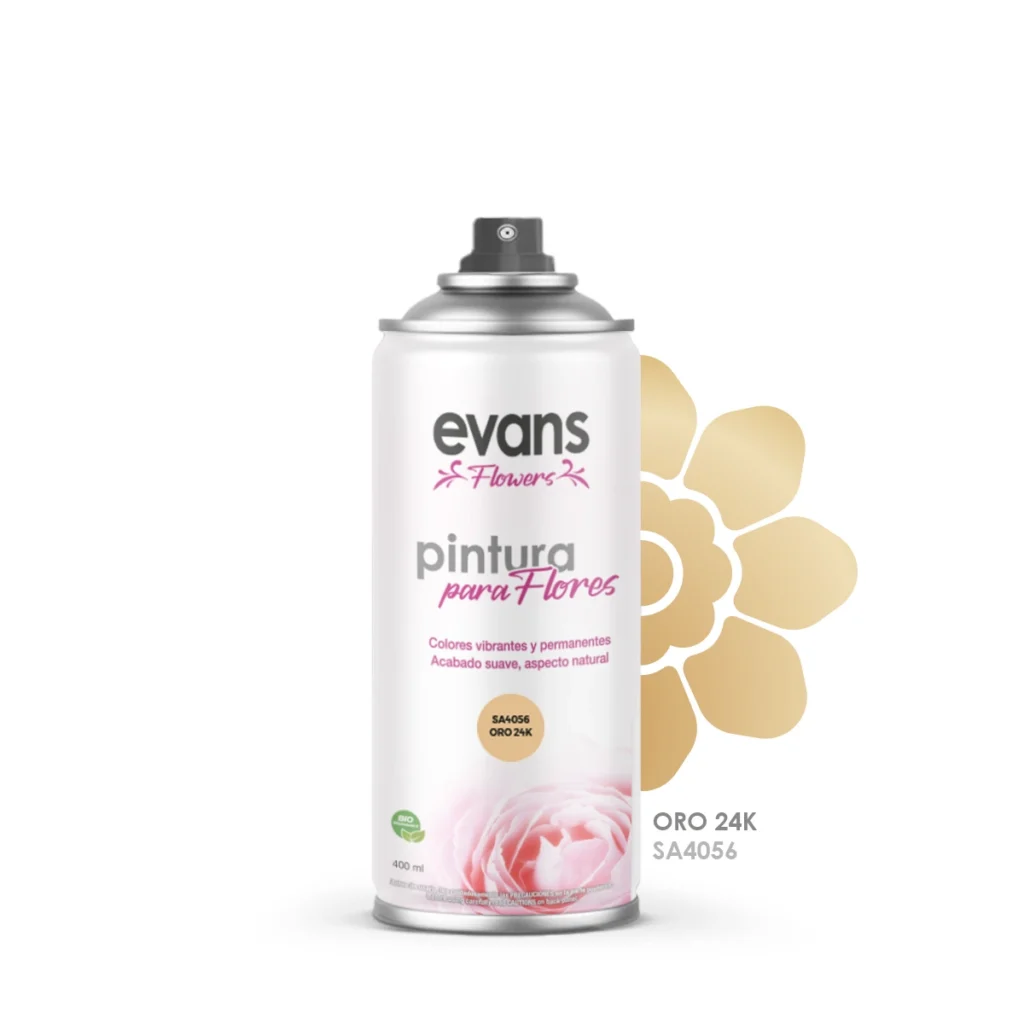 Spray para flores color Oro 24K 400 ml - EVANS
