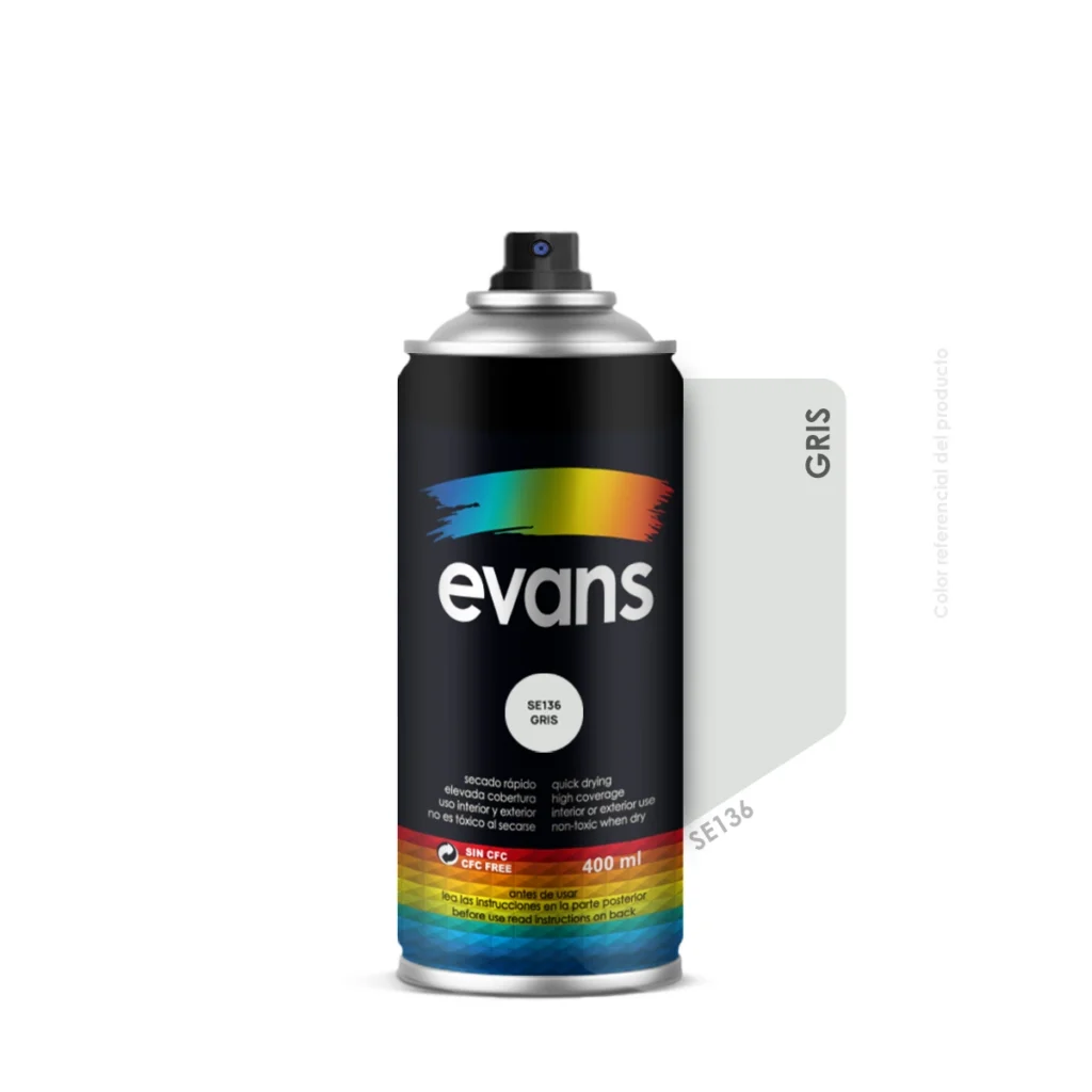 Pintura en spray gris 400 ml - EVANS
