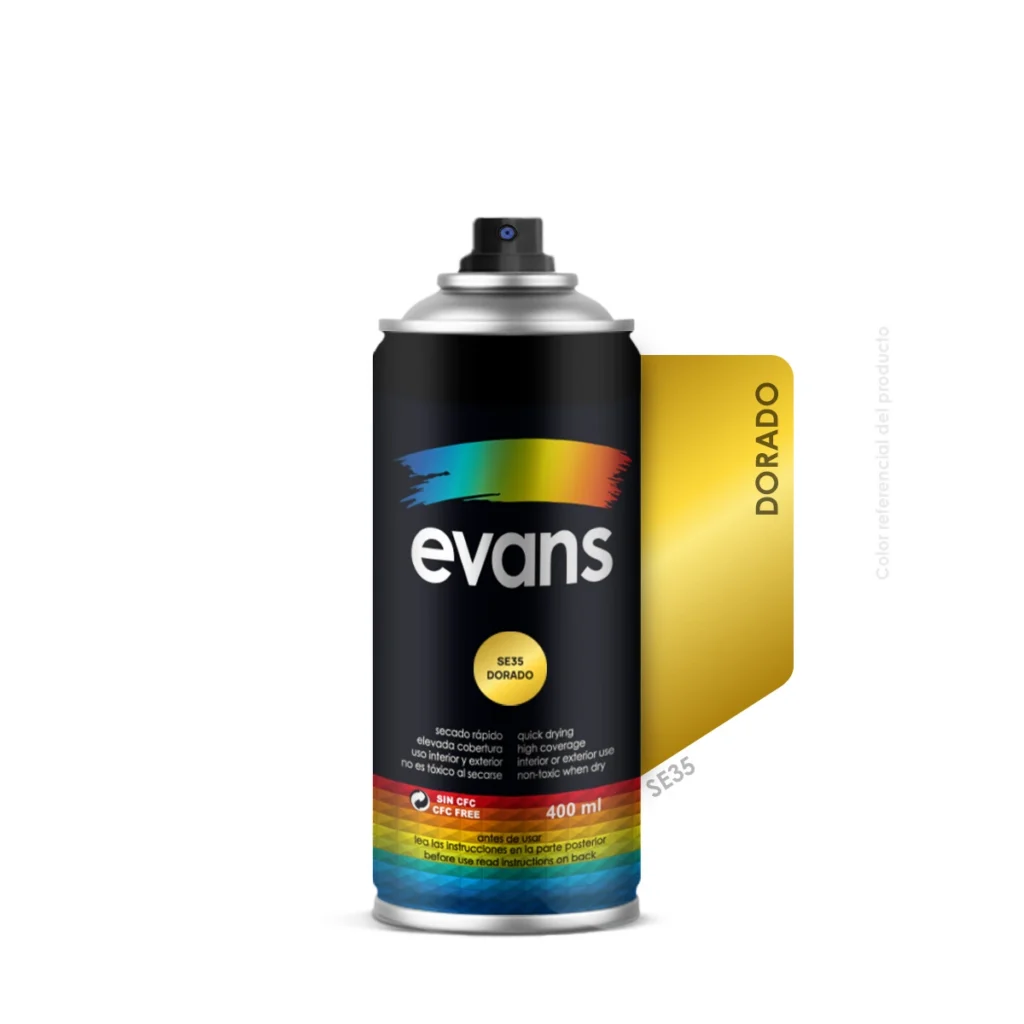 Pintura en spray dorado 400 ml - EVANS