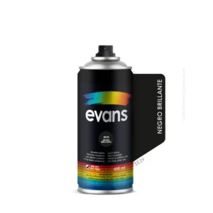 Pintura en spray negro 400 ml - EVANS