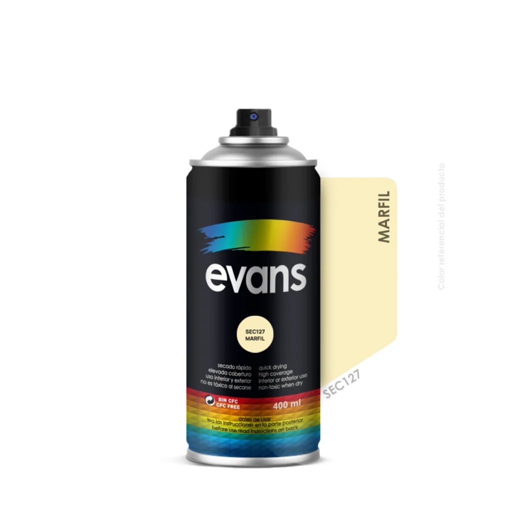 Pintura en spray marfil 400 ml - EVANS