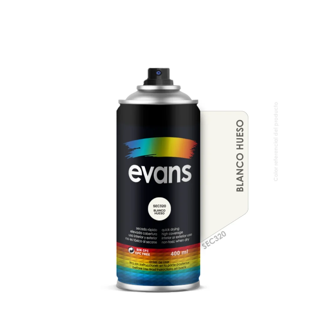 Pintura en spray blanco hueso 400 ml - EVANS