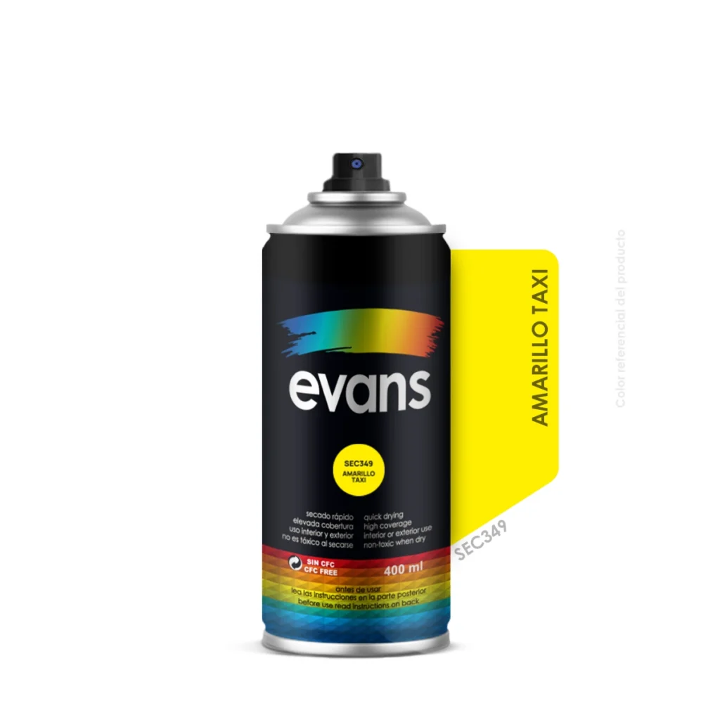 Pintura en spray amarillo taxi 400 ml - EVANS